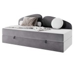 Kinderbett 80x200 cm mit BONELL-Matratze und Bettkasten, Polsterbett LEONARD 2M Kinderbett 80x200 cm mit BONELL-Matratze und Bettkasten, Polsterbett LEONARD 2M