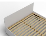 Doppelbett, Ehebett 140x200 cm mit Lattenrost, weiß, MONAKO