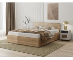 Doppelbett, Ehebett 140x200 cm mit Lattenrost, Sonoma Eiche, MONAKO