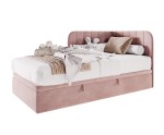 Stilvolles Eckbett 120x200 cm mit Bettkasten, Einzelbett, Polsterbett, Schlafsofa KEVIN 1R Stilvolles Eckbett 120x200 cm mit Bettkasten, Einzelbett, Polsterbett, Schlafsofa KEVIN 1R