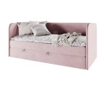 Kinderbett 80x180 cm, Jugendbett, Einzelbett mit Bettkasten und Matratze, OLIVIER 2M