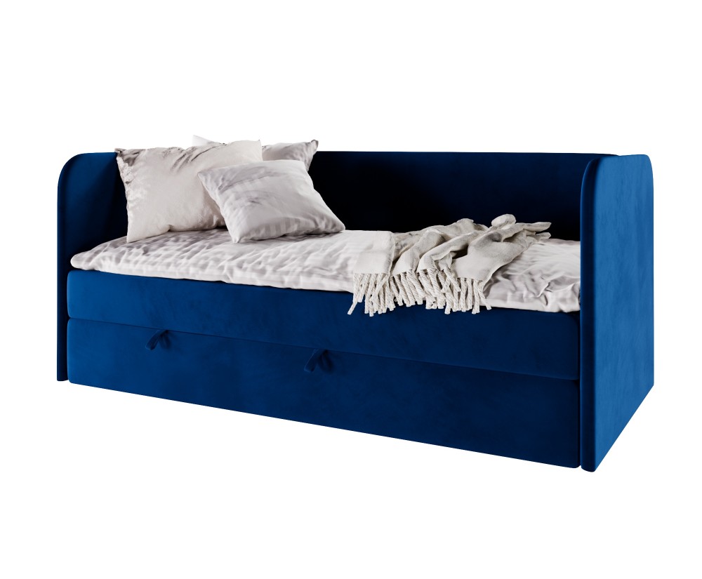 Modernes Bett 100x200 cm in U-Form, Polsterbett mit Bettkasten und Matratze, Schlafsofa, OLIVIER 2M Modernes Bett 100x200 cm in U-Form, Polsterbett mit Bettkasten und Matratze, Schlafsofa, OLIVIER 2M
