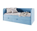 Funktionales Polsterbett 120x200 cm in U-Form, Einzelbett mit Bettkasten und Matratze, Schlafsofa, OLIVIER 2M Funktionales Polsterbett 120x200 cm in U-Form, Einzelbett mit Bettkasten und Matratze, Schlafsofa, OLIVIER 2M
