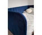 Jugendbett 90x200 cm, Polsterbett mit Bettkasten und Lattenrost, Einzelbett für Jugendzimmer, Riviera 81 dunkelblau, MARIO SM 05 Jugendbett 90x200 cm, Polsterbett mit Bettkasten und Lattenrost, Einzelbett für Jugendzimmer, Riviera 81 dunkelblau, MARIO SM 05