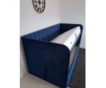 Jugendbett 90x200 cm, Polsterbett mit Bettkasten und Lattenrost, Einzelbett für Jugendzimmer, Riviera 81 dunkelblau, MARIO SM 05 Jugendbett 90x200 cm, Polsterbett mit Bettkasten und Lattenrost, Einzelbett für Jugendzimmer, Riviera 81 dunkelblau, MARIO SM 05