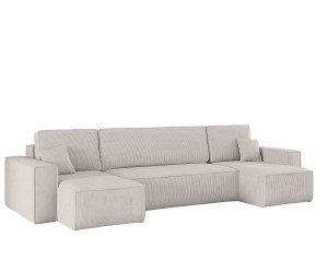 AVIO N3U Wohnlandschaft in U-Form mit Schlaffunktion für Wohnzimmer, Cord POSO