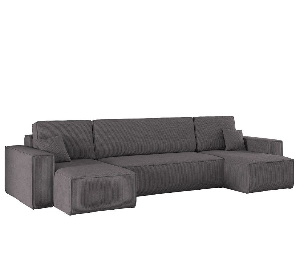 AVIO N3U Wohnlandschaft in U-Form mit Schlaffunktion für Wohnzimmer, Cord POSO