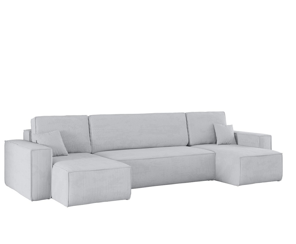 AVIO N3U Wohnlandschaft in U-Form mit Schlaffunktion für Wohnzimmer, Cord POSO