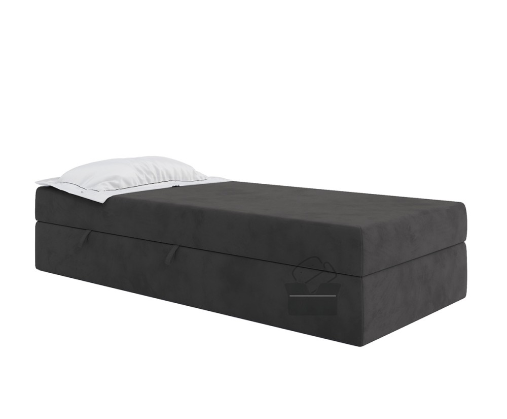 Set mit zwei Hotelbetten 90x200 cm mit Bettkasten, LARA 1M