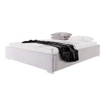 Großes Polsterbett 200x200 cm für Schlafzimmer, Doppelbett mit Bettkasten, ohne Kopfteil ideal für Dachschräge, PRATO T11