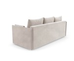 Wohnzimmersofa, 3-Sitzer-Sofa mit Schlaffunktion und Bettkasten, weicher Velvetstoff - 3 Farbvarianten, ADLER K3