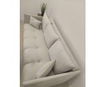 Wohnzimmersofa, 3-Sitzer-Sofa mit Schlaffunktion und Bettkasten, weicher Velvetstoff - 3 Farbvarianten, ADLER K3
