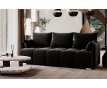 Wohnzimmersofa, 3-Sitzer-Sofa mit Schlaffunktion und Bettkasten, weicher Velvetstoff - 3 Farbvarianten, ADLER K3
