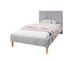 Jugendbett 90x200 cm mit hohem Kopfteil und Rollrost, eleganter Velvetstoff RIVIERA, FABIAN Jugendbett 90x200 cm mit hohem Kopfteil und Rollrost, eleganter Velvetstoff RIVIERA, FABIAN