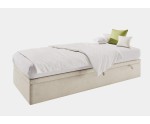 Einzelbett 80x180 cm, Polsterbett mit Bettkasten, Hotelbett, HUGO