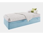 Einzelbett 80x180 cm, Polsterbett mit Bettkasten, Hotelbett HUGO 1R