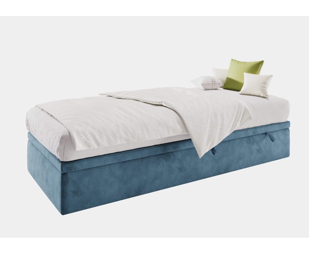Jugendbett 80x200 cm mit Bettkasten, Hotelbett, Polsterbett HUGO 1R Jugendbett 80x200 cm mit Bettkasten, Hotelbett, Polsterbett HUGO 1R