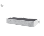 Jugendbett 80x200 cm mit Bettkasten, Hotelbett, Polsterbett HUGO 1R