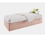 Polsterbett 90x200 cm, Jugendbett mit Bettkasten, Hotelbett HUGO 1R