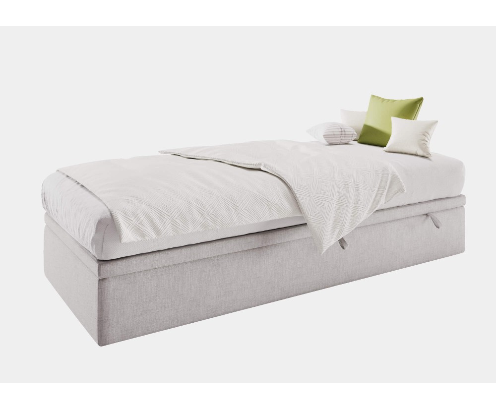 Polsterbett 90x200 cm, Jugendbett mit Bettkasten, Hotelbett HUGO 1R Polsterbett 90x200 cm, Jugendbett mit Bettkasten, Hotelbett HUGO 1R