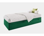 Einzelbett 100x200 cm, Jugendbett mit Bettkasten, Hotelbett, HUGO 1R