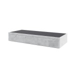 Polsterbett 120x200 cm, Jugendbett mit Bettkasten, Hotelbett, HUGO 1R