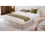 Polsterbett 120x200 cm, Jugendbett mit Bettkasten, Hotelbett, HUGO 1R