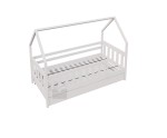 Holzbett 80x160 cm mit Schublade, Kinderbett, HAUSBETT, Einzelbett in drei Farbvarianten, TYMEK Holzbett 80x160 cm mit Schublade, Kinderbett, HAUSBETT, Einzelbett in drei Farbvarianten, TYMEK