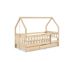 HAUSBETT 80x190 cm mit Schublade und Rausfallschutz, Holzbett, Kinderbett in drei Farbvarianten, TYMEK 2 HAUSBETT 80x190 cm mit Schublade und Rausfallschutz, Holzbett, Kinderbett in drei Farbvarianten, TYMEK 2