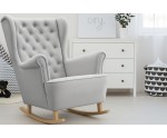 Ohrensessel, Sessel, Schaukelsessel, Relaxsessel mit Knöpfen oder Kristallen, ROGER R1