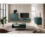 Kommode Modern Loft für Wohnzimmer, Gestell und Griffe goldfarben, SIENA KSZ104