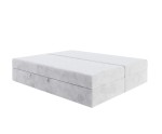 Boxspringbett 140x200 cm, Ehebett, Hotelbett, ohne Kopfteil für Dachschräge, LUXOR 1M
