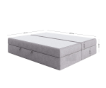 Boxspringbett 140x200 cm, Ehebett, Hotelbett, ohne Kopfteil für Dachschräge, LUXOR 1M