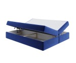 Boxspringbett 140x200 cm, Ehebett, Hotelbett, ohne Kopfteil für Dachschräge, LUXOR 1M