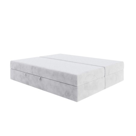 Boxspringbett 200x200 cm, Doppelbett mit Matratze, Hotelbett, ohne Kopfteil, LUXOR 1M