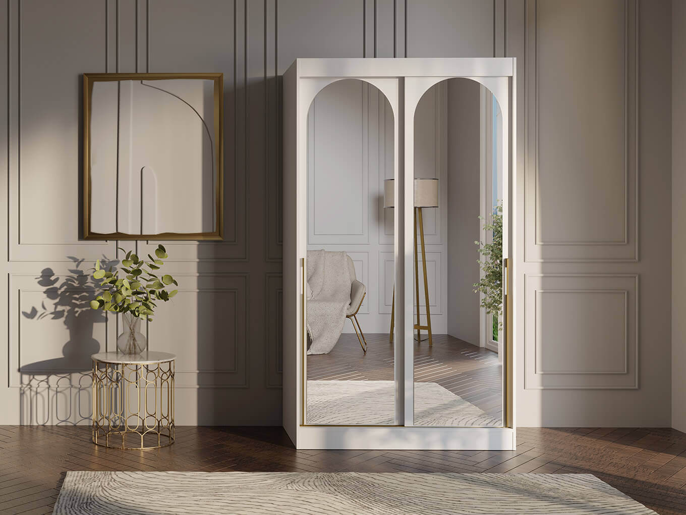 MODINO Spiegelschranke für ein kleines Schlafzimmer