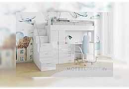 Hochbett mit Schreibtisch und Schrank planen: Passt das Kombimöbel in den vorhandenen Grundriss?